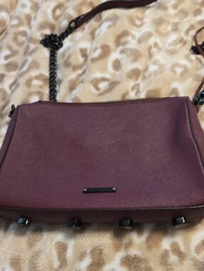 Rebecca Minkoff Plum Crossbody Bag with Gunmetal Chain Strap